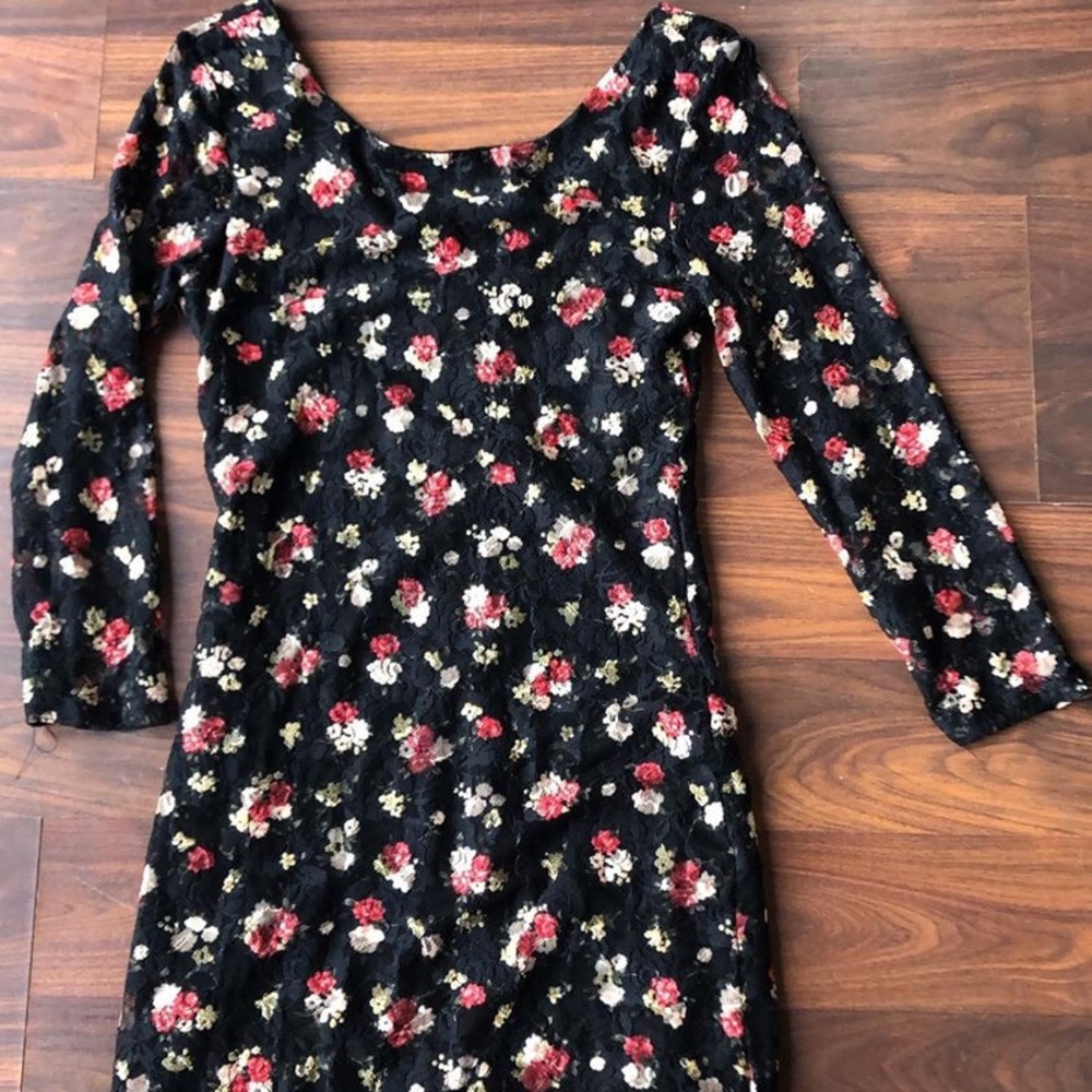 Mid thigh length long sleeve dress